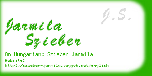 jarmila szieber business card